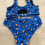 SheIn Swim SXY Summer Beach Printed Round Neck Wireless Bikini Swimwear Set Photo 5