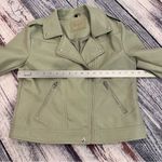 BLANK NYC  Women's Mint Green Vegan Leather Moto Jacket Photo 7