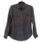 Rails  Kate Silk Cobra Print Button Down Shirt Gray Black Womens XS Photo 1
