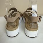 UGG  Braelynn Metallic Gold Leather Straps Platform Sandal Womens Size 10 Photo 3