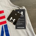 Under Armour women crisscross gray Freedom tank top black size S NWT Photo 3