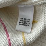 XOKR Kerri Rosenthal Heart Embroidered Oversized Cardigan White Size M Photo 3