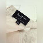 Bardot Linen Blend Midi Skirt Side Cut Out Oatmeal Cream Straight Size Large Photo 7