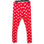 Serra  Size Medium Leggings Red and Pink‎ Hearts Print 95% Polyester 5% Spandex Photo 1