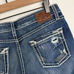 BKE  Buckle Stella Crop Capri Jeans Sz 27 Whisker Distressed Photo 11