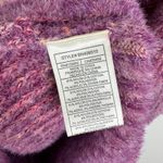 Steve Madden  Stephanie Sweater Large Purple Fuzzy Knit V-Neck Soft Comfy Stretch Photo 6