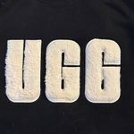 UGG  Madeline Fuzzy Logo Black Crewneck, cropped sleeve, Women’s Sz Small Photo 1