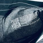 PINK - Victoria's Secret Victoria’s Secret PINK Gray/White Campus Bling Sequin Mesh Striped Yoga Leggings Photo 3