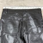 NWOT Aritzia Wilfred‎ Vegan Leather Pants High Rise Straight Leg Black Size 10 Photo 3