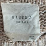 Harper Heritage  Heathered Tan Carmen High Neck Puff Sleeve Sweater Photo 4
