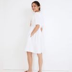 Madewell  Embroidered Poplin V-Neck Mini Dress With Pockets Size M Photo 1