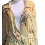 Haute Project Womens Dress XL Yellow Floral Cover Up Swim Beach Summer Casual Photo 2