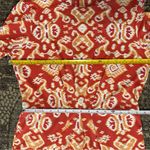 J. McLaughlin Women’s Size L Orange Coral Ikat Scroll Catalina Cloth Mia Dress Photo 7