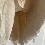 Petal and Pup Womens 14 Tan Linen Tiered mini Dress Oversized Lagom Clean Girl Photo 7