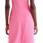 Julia Jordan V-Neck Tie Sheath Knee Length Dress Womens 12 Pink Bows Formal Chic Photo 1