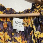 MISA Los Angeles Yanira Midi Puprple Yellow Floral Ruffle Dress Size XS Photo 8