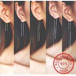 Boutique NEW Long 925 Sterling Silver Threader Stick Dangle Women's Earrings, 15cm Photo 11