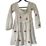 Free People  Ruched White embroidered off shoulder dress Photo 7