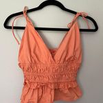 Sim & Sam Cropped orange tie shoulder top  Photo 0