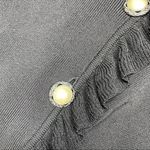 Vertigo Paris Vintage  ruffle button front cardigan sweater black button detail m Photo 8