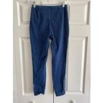 Lysse  Womens Small Blue Polka Dot Pants Pull On Zip Ankle Photo 3