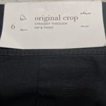 Loft Ann Taylor  Original Crop Pants size 6 Featherweight Straight Fit Black Photo 4