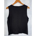 90 Degrees Black Twist Front Crop Athletic Tank Top Exercise Gym Yoga Fitness XL Photo 2