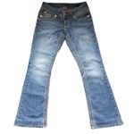 7 For All Mankind Petite 2P Bootcut Jeans "A" Pocket Low Rise Y2K Mid Wash Denim Photo 0