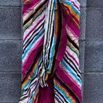 India Boutique Skirt Multicolor Striped Rayon Blend Medium Pink Photo 0