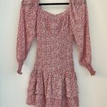 Princess Polly  Carrillo Smocked Ruffle Mini Dress in Red Daisy Floral Size 4 NWT Photo 7