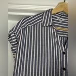 Sonoma  Modal cap sleeve striped shirt with silver stripes medium  GUC Photo 2