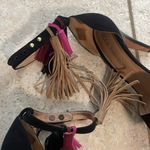 Ulla Johnson  Tassel Kiki D'Orsay Suede Pumps Black Photo 4