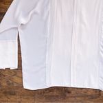 Ted Baker • Trinkah Blouse blush pink silk tuxedo pleated front batwing sleeve Photo 12