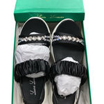 Lauren Lorraine  Black and Silver Embellished sandals size 9 Photo 0