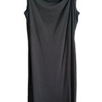David Meister  | Black Asymmetrical Neckline and Hemline Little Black Dress | 14 Photo 0