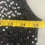 Investments Vintage Black Silver Sequins Sleeveless Sweater Top Small Photo 2