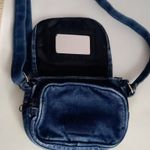 Denim Crossbody Bag Zip/Velcro Closure Boho Festival Hippie School College Blue Photo 6