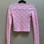 Edikted  Pink Lace Long Sleeve Going Out Top Photo 1