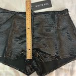 White Fox Boutique  Small Old News Sequin Shorts Black Photo 4