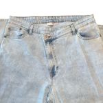 SO  Wide-Leg Jeans Womens 17 Blue Light Wash Denim Cotton Blend High Rise Zip Fly Photo 0