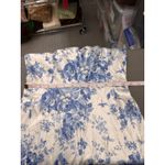 SheIn MOD Blue & White Floral Satin Slip Dress Photo 6