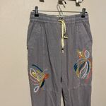 Anthropologie  Stockton Embroidered Jogger Pants Women's Size‎ XS Gray Vacation Photo 4