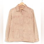 BLANK NYC  NWT Garment Dye Acid Wash Twill Shirt Jacket in Stoned Size Medium Photo 3