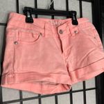 Delia's Delia’s Olivia Denim Rolled Shorts Coral Pink X-Small 0 Photo 1