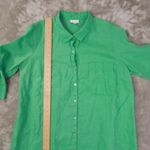 J.Jill 100% Linen Midi Shirt Dress Green Womens PXL Resortwear Beachy Travel Size undefined Photo 5