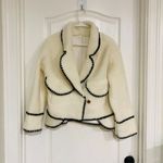 Commense Women's Embroidered Trim Fleece Kimono Jacket White Size Small NWT Photo 1