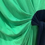 carole little Carol Little Kelly green and navy ruched tie side dress size small Photo 4