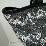 Betsey Johnson Betsyville Black White Floral Sequined Tote Bag Handbag Tote Purse Y2K McBling Photo 1