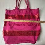 Victoria's Secret  Fuchsia and Sequin Tote pink beach bag Photo 6