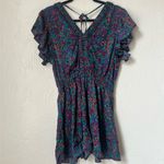Summersalt  The Silky Luxe ruffled Multicolor Floral Romper Cover up size L Photo 6